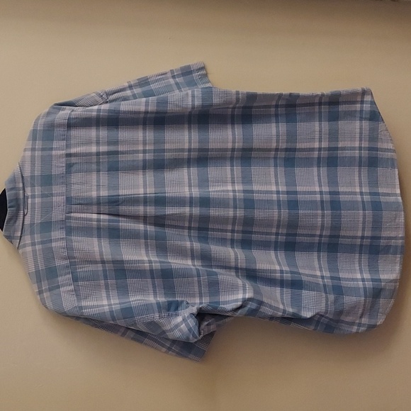 TOMMY HILFIGER Oxford Plaid Short Sleeve Button Down Shirt - Picture 9 of 10